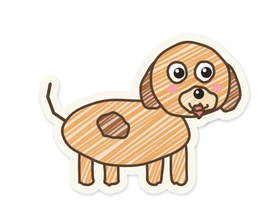 A crayon drawing of a puppy